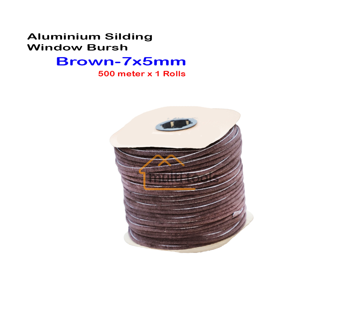 500m Aluminium Silding Window Bursh Brown 7X5Mm
